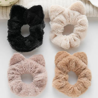 Plush Kaninøre Hårstrikker 2 stk Mix
