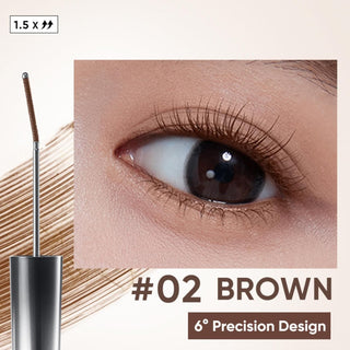 Judydoll 3D Curling Iron Mascara Large Volume 6° Curling Design #02 Brown 3g