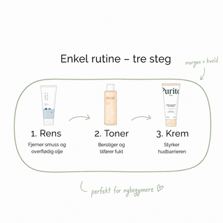 Nybegynner hudpleierutine