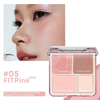 Judydoll - Blush & Highlight Palette - #05 FITPink